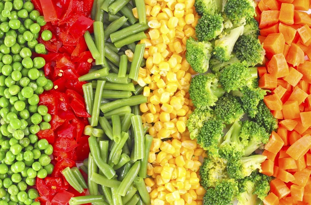 Guarniciones y verduras congeladas